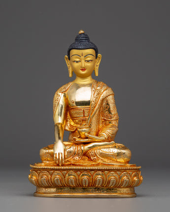 Handmade Gold Gilded Statue of Shakyamuni Buddha