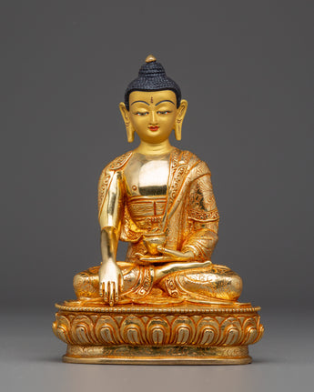 Handmade Gold Gilded Statue of Shakyamuni Buddha