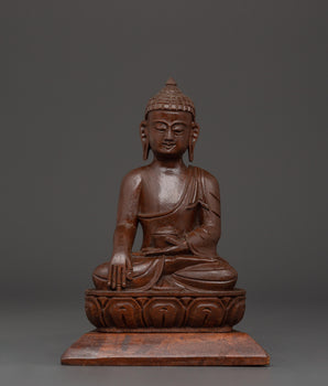 Shakyamuni Buddha Wood Statue