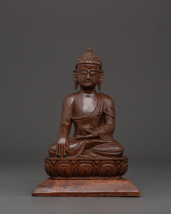 Shakyamuni Buddha Wood Statue