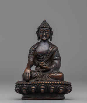 Oxidized Copper Shakyamuni Buddha