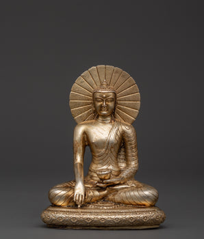 silver-plated Shakyamuni Buddha