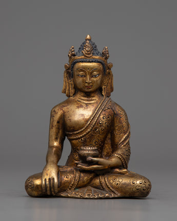 Dragon Carved Shakyamuni Buddha Statue