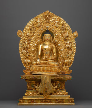 Shakyamuni Buddha Buddha Statue With Throne