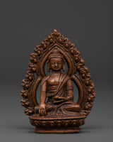 Shakyamuni buddha seated on lotus moon disc