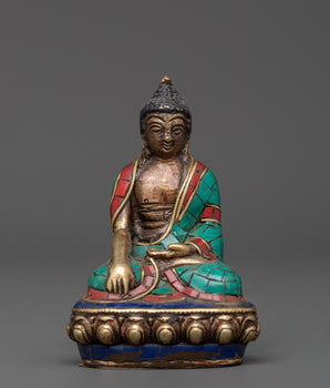 Sacred Oxidized Copper Shakyamuni Buddha
