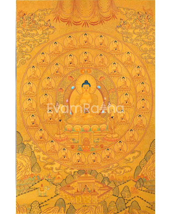 Full 24k Gold Style 35 Buddhas of Confession