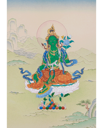 Green Tara Painting