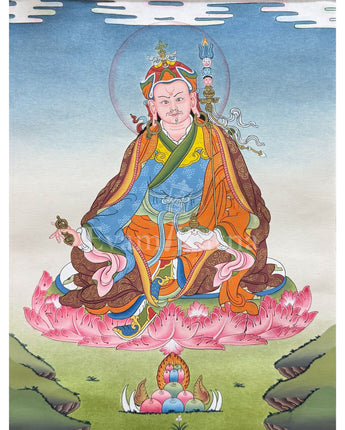 Guru Rinpoche Thangka With Brocade