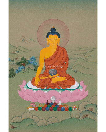 Sacred Shakyamuni Buddha Thangka