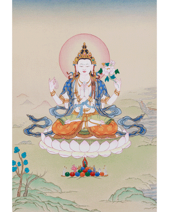 Four-Armed Chenrezig Thangka