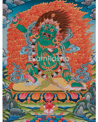 Green Hayagriva Thangka