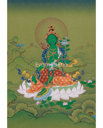 Divine Green Tara Thangka