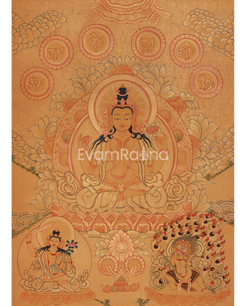Four-Armed Chenrezig Compassion Thangka