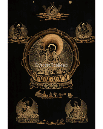 Traditional Thangka of Yuthok Yonten Gonpo