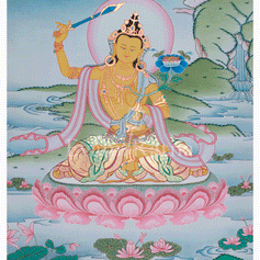 Peaceful Manjushri Thangka
