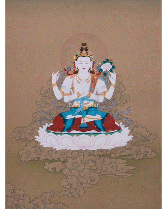 Chenrezig Compassion Buddha Thangka