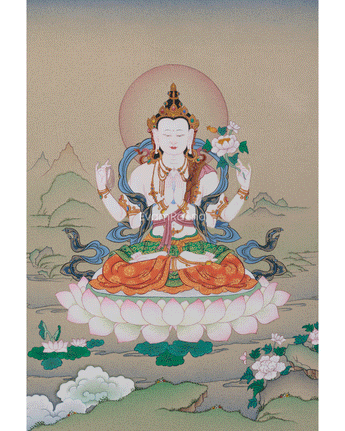 Four-Armed Chenrezig Thangka
