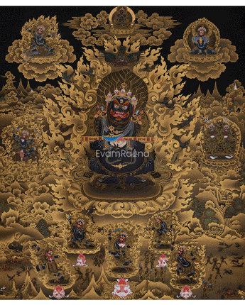 Majestic Sakya Mahakala Thangka