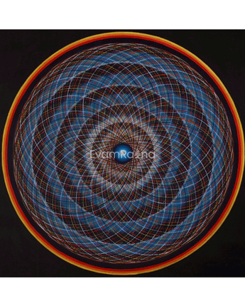 Sacred Hand-Painted Mantra Mandala Art