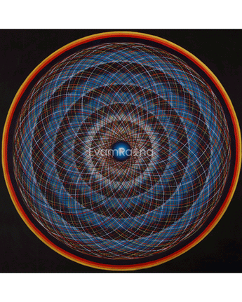 Sacred Hand-Painted Mantra Mandala Art