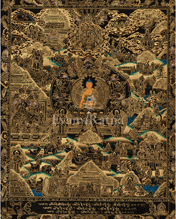 Traditional Art of Buddha Life Story Thangka