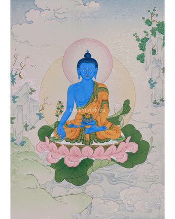Bhaisajyaguru Thangka Print