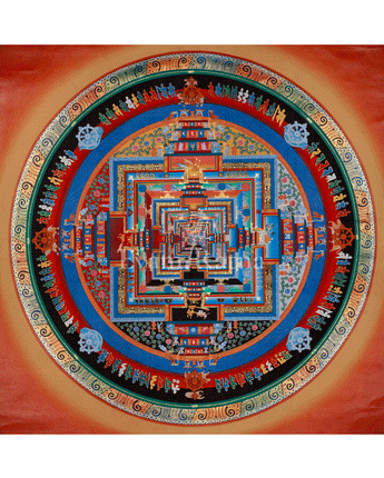 Spiritual Kalachakra Mandala Thangka