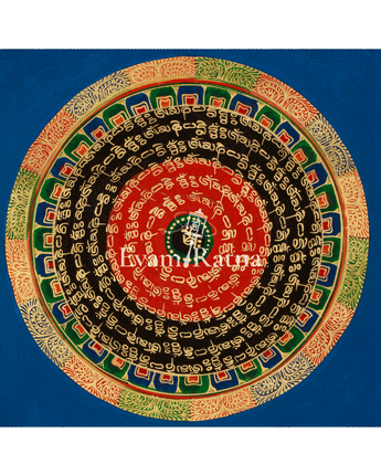 Spiritual Thangka of Mantra Mandala