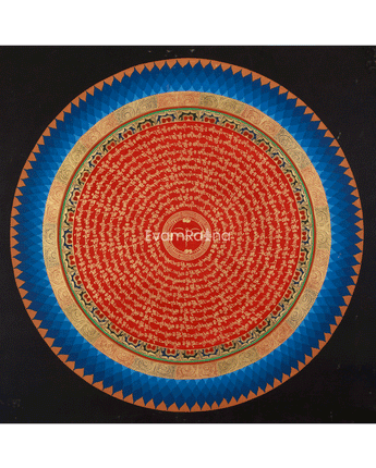 Traditional Thangka of Mantra Mandala