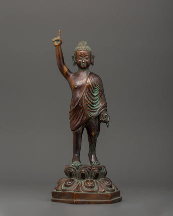 Oxidized Copper Standing Siddhartha Gautam