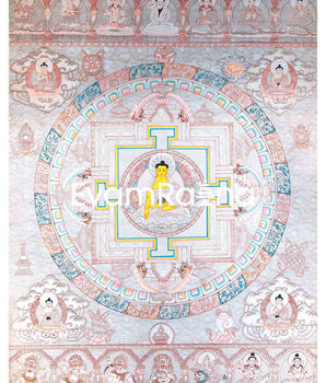 Silver Base Buddha Mandala