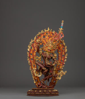 Wrathful Deity Simhamukha Statue | Powerful Buddhist Protector for Spiritual Strength