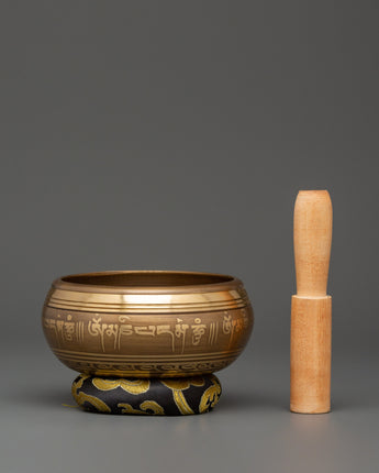 Tibetan Singing Bowl with OM Symbol