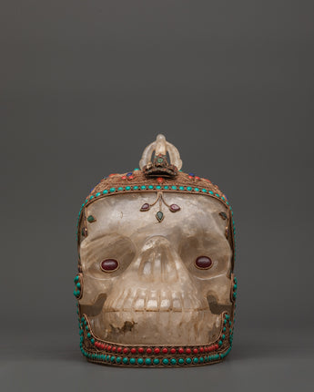 Skull Head Crystal Decor