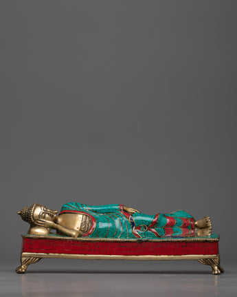 Brass Sleeping Buddha Statue