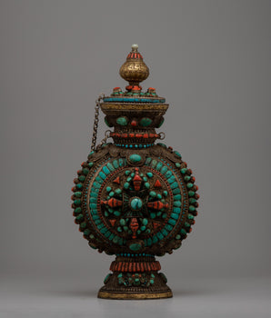 Tibetan Silver Snuff Bottle 