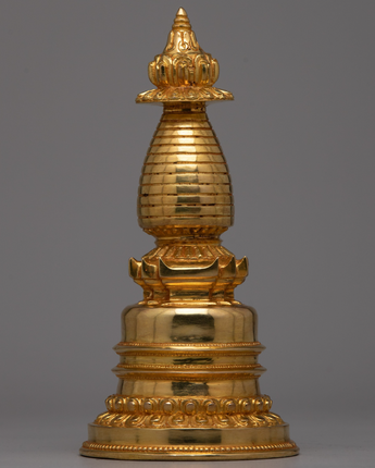 Copper Gold Plated Stupa
