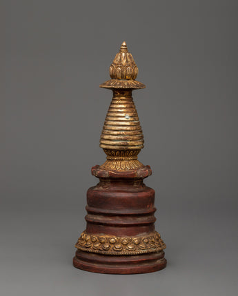 oxidized-copper-stupa-with-gold-plating