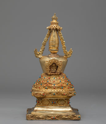 Handcrafted Tibetan Ritual Stupa