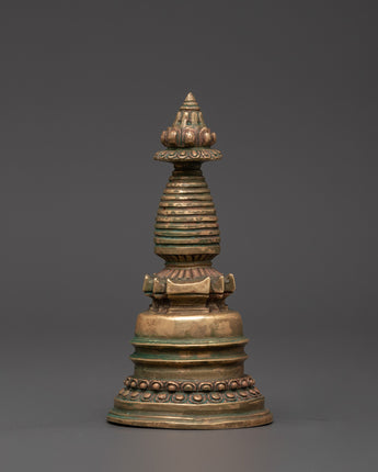 Copper Stupa with Antique Finish