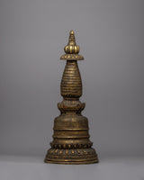 Traditional copper body Tibetan Stupa