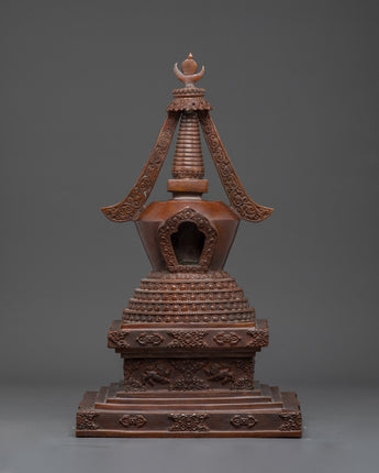 Copper Oxidized Handcrafted Stupa