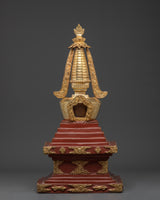 Gilded Tibetan Buddhist Stupa