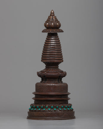 Oxidized Copper Kadampa Stupa
