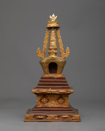 Copper Stupa Statue