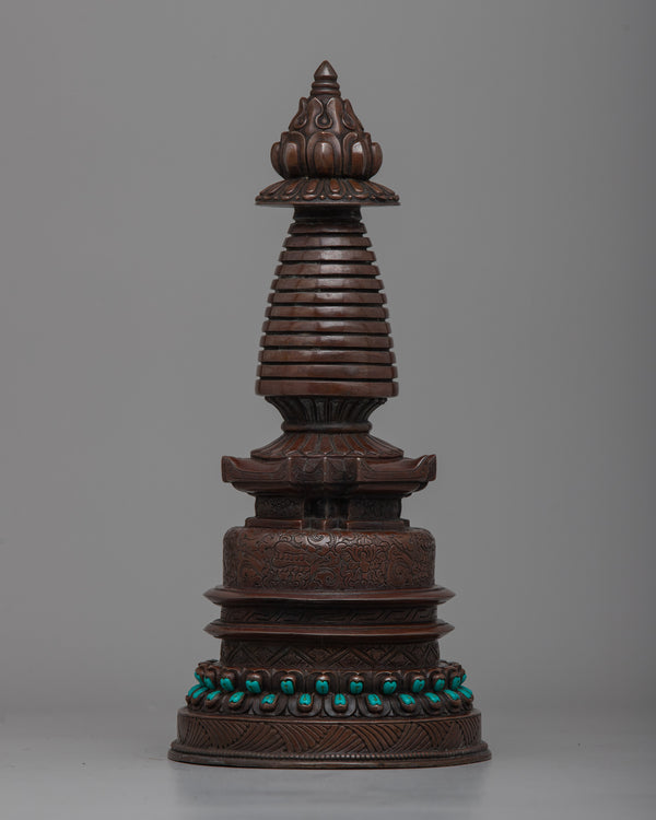 Home Decor Copper Stupa