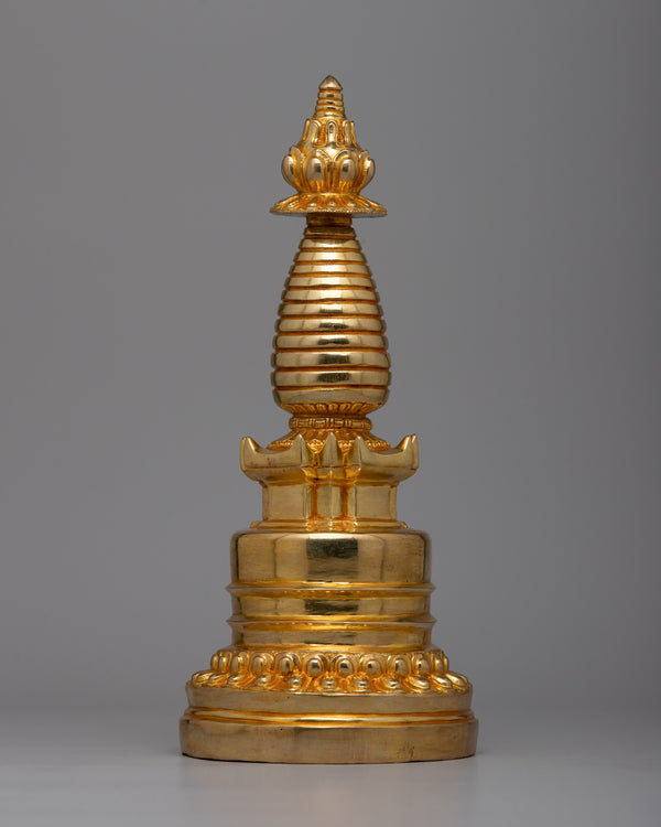 Handcrafted Copper Shrine Stupa