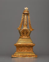 Gold-Adorned Buddha Stupa