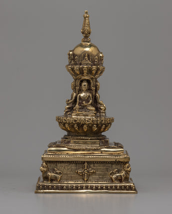 Brass Stupa Statue